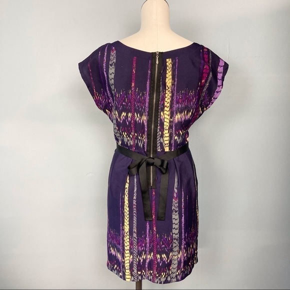 𝅺bebop Cap Sleeve Self Tie Pocket Pleated Dress - Picture 6 of 13